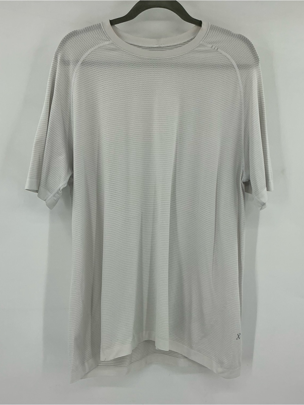 lululemon athletica Light Gray And White Short-Sleeve Performance Tee